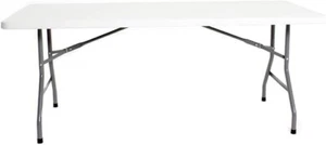 6ft CATERING CAMPING HEAVY DUTY PORTABLE FOLDING TABLE PICNIC/OUTDOOR/BBQ/PARTY - Picture 1 of 6