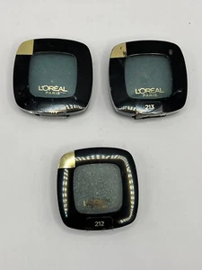 NEW L’Oréal Colour Riche Shimmer Eyeshadow Lot Of 3 GREEN PROMENADE TEAL COUTURE - Picture 1 of 9