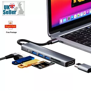 7 in 1 USB C High Speed Desktop PC Laptop Adapter iMac iPad - Picture 1 of 8