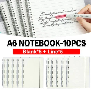 10PCS A6 Spiral Notebook Coil Bound Lined and Grid Pages for School Office Use - Picture 1 of 15