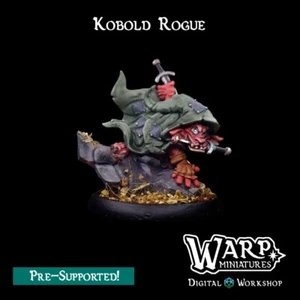 Kobold Rogue/TTRPG/Dungeons and Dragons/Wargaming/Warp Miniatures - Picture 1 of 2