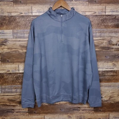 Peter Millar Crown Sport Perth Camo Jacquard 1/4 Zip Golf Sweater XL NWT $135 - Image 1 of 4