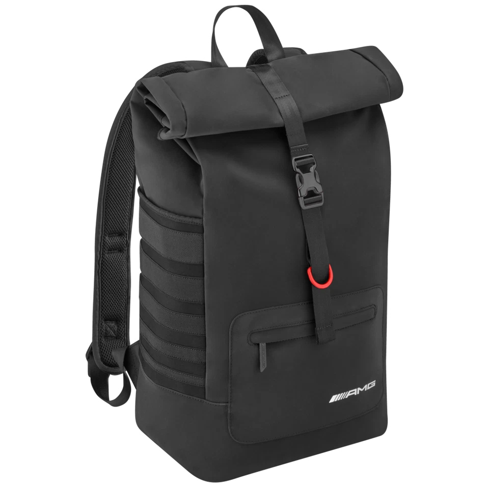 Mercedes Benz AMG Original Roll-Top Backpack 63/50x30x17cm Black New - Image 1 of 1