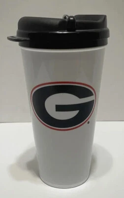 Georgia Bulldogs Whirley Plastic 16oz Mug - White Black & Red - Image 1 of 4