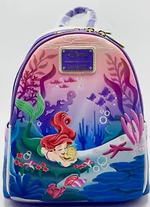 Loungefly Little Mermaid Ariel Flounder Mini Backpack Disney Under the Sea Bag - Picture 1 of 9