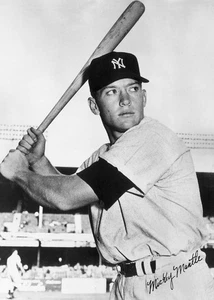 Mickey Mantle Reprinted Autograph Photo - Picture 1 of 1