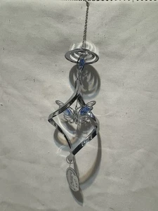 Das Original Crystal Delight hängend blaues Herz Schmetterling Kristall verchromt - Bild 1 von 3