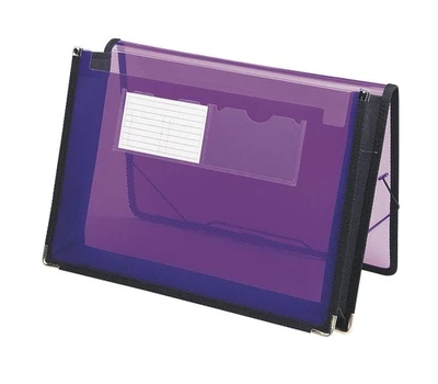 Smead Poly Expanding File Wallet Letter Size Purple With Flap And Cord Closure - Image 1 of 2
