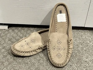 Minnetonka Moccasins Tan Suede Womens 11 Boho Western - Picture 1 of 6
