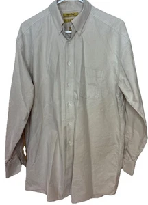 Roundtree & Yorke Gold Label Dress Shirt Mens Tan 16/34 Office - Picture 1 of 5