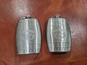 Jack Daniels Old No 7 Two Edelstahl 6 Unzen Flachmann Fass Fassform 2007 - Bild 1 von 6