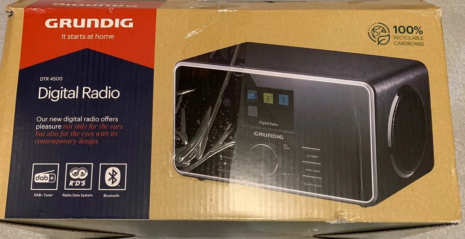 Grundig DTR 4500 DAB+ Digital Radio, 10W - Schwarz - Bild 1 von 1