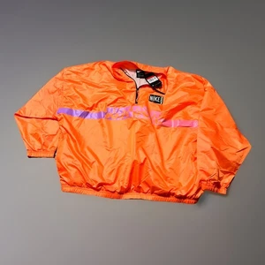 Nike Women's Sportswear Pullover Atomic Orange/ Black Jacket DA2328-858 Large - Picture 1 of 9