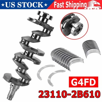 Crankshaft & Main Rod Bearing Set G4FD For 2010-2016 Hyundai Accent Kia Rio 1.6L - Image 1 of 4