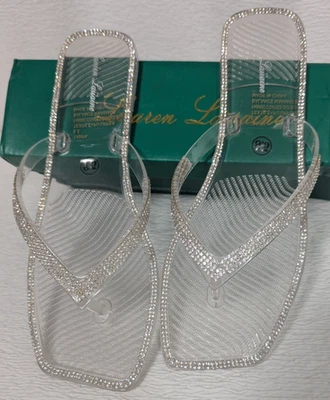 Lauren Lorrain - Sandalias chanclas Tampa de gelatina transparente - Para mujer - Talla 8,5 Foto 1 de 4