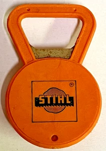 Motosierras Stihl de colección abrebotellas y tapa sabor sabor naranja negro logotipo - Imagen 1 de 3