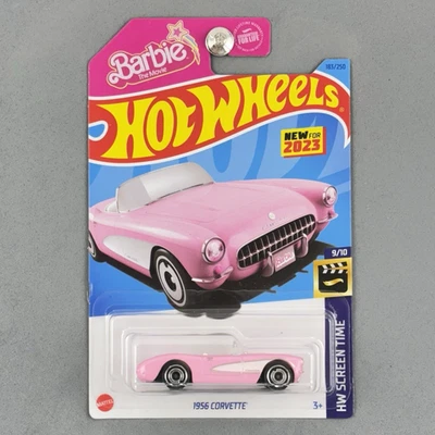 Hot Wheels 1956 Corvette Rosa Barbie La Película HW Tiempo de Pantalla 9/10 Chevy Foto 1 de 4