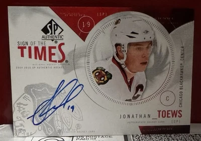 2009-10 SP Authentic Sign Of The Time Jonathan Toews - Image 1 of 2