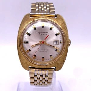 Reloj de pulsera Waltham Electrodyne Incabloc fecha solo. Lote.130 - Imagen 1 de 12