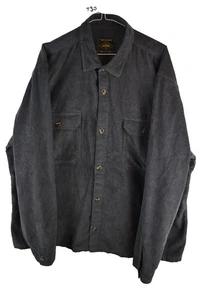 Next Mens Cotton Grey Charcoal Corduroy Overshirt Shacket Pocket Button Size 3XL - Picture 1 of 8