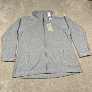 Tommy Bahama NWT Heathered Gray Full Zip Up Sweatshirt Jacket Women's X Large - Picture 1 of 11