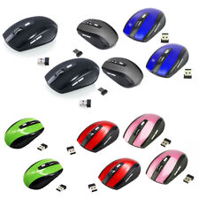 2 Pcs 2.4GHz Wireless Mouse Mice USB Receiver PC Laptop Bluetooth Mouse Wireless