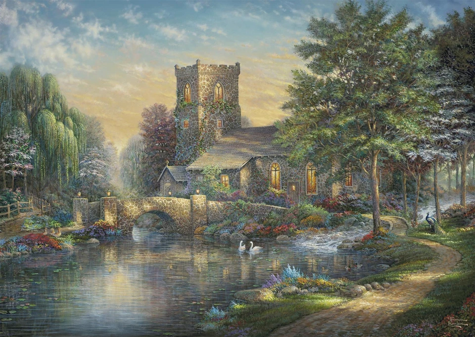 Schmidt Thomas Kinkade: Willow Wood Chapel Jigsaw Puzzle (1000 Pieces) - Image 1 of 1