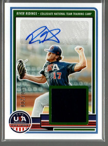 2023 USA Baseball Stars Stripes Signature Materials #73 River Ridings Auto /200 