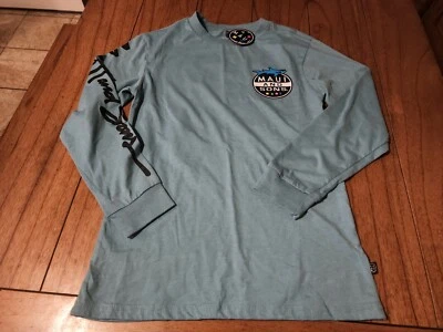 NWT MEN'S MAUI & SONS LONG SLEEVE INDIGO BLUE T-SHIRT SHARK INVASION MKT7706 - Image 1 of 4
