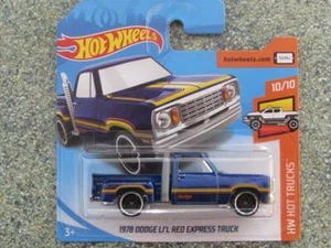 Hot Wheels 2019 #055/250 1978 DODGE Li'L RED EXPRESS TRUCK blue @C - Picture 1 of 2
