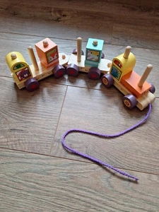 Tren apilable de madera Fisher Price 18+ meses. Incompleto - Imagen 1 de 11