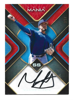 Max Acosta AUTOGRAPH /10 Texas Rangers 2023 Wild Card Auto Mania Maximo - Image 1 of 2
