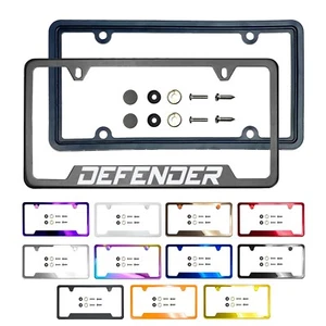 Protector de silicona con marco de licencia de acero inoxidable grabado con láser para_Defender - Imagen 1 de 128