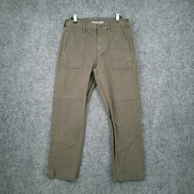 Pantalones Joes para mujer 26 verdes tiro alto rectos frente plano utilitarios cremallera tobillo Foto 1 de 4