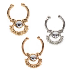 Septum Hanger with bottom fan Design 8 mm Drop Length - Picture 1 of 13