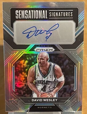 David Wesley Sensational Signatures Silver Auto 2022-23 Panini Prizm SS-DW - Image 1 of 2