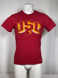USC Trojans NCAA Red Biblend Crewneck T-Shirt Men's SMALL - Afbeelding 1 van 8