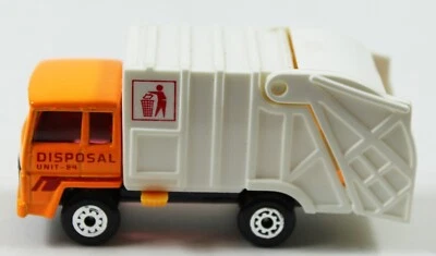 REFUSE TRUCK Matchbox 1979 SuperFast Disposal Unit Orange White - Image 1 of 4