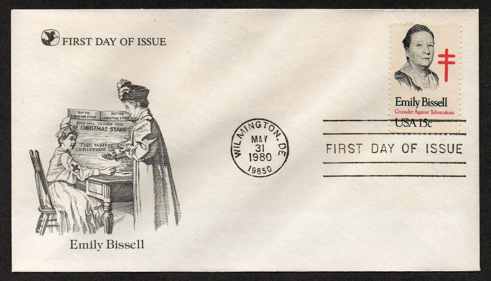 USA, SCOTT # 1823, READER'S DIGEST FDC COVER - EMILY BISSELL, TUBERCULOSIS 1980 - Image 1 of 1