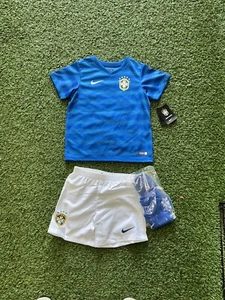 Nike Brazil Away Kids Set 2014 - Blue - Picture 1 of 7