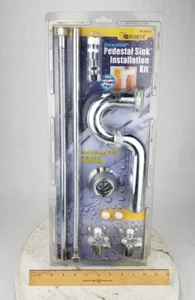 Formost Lavatory Pedestal Sink Kit Supply Valve Lines Chrome Decorative 1-1/4" - Picture 1 of 12