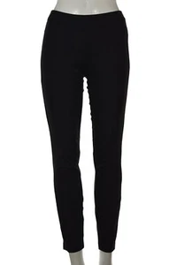 J Crew Womens Leggings Size 4 Black Solid Ankle Cropped Skinny Pants Rayon - Picture 1 of 4