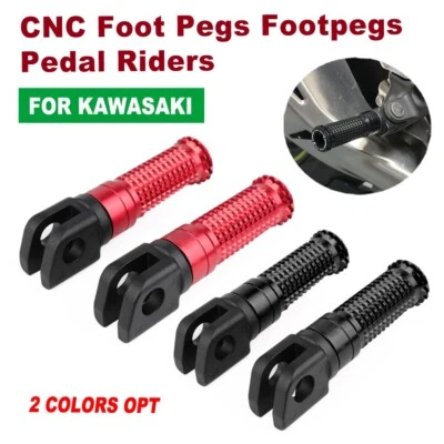 For Kawasaki Ninja 250/R 300 600R ZX-6 ZX-11 CNC Foot Pegs Footpegs Pedal Riders - Image 1 of 4