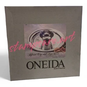 Oneida Jefferson Chip and Dip Server 12.5" Silverplate with Box - Picture 1 of 3