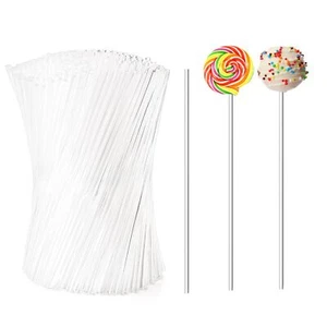 500 Pack Acrylic Lollipop Sticks 6 Inch Clear Cake Pops Sticks Reusable Candy... - Picture 1 of 8