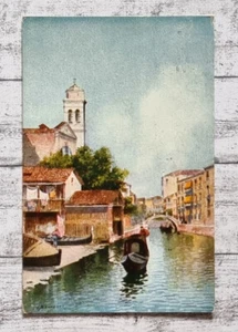 AK Venezia Venedig Squero S. Trovaso Architektur Ansichtskarte Vintage Deko alt - Picture 1 of 2