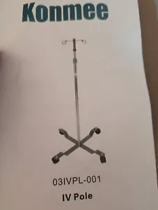 Konmee IV Pali IV Supporti 2 Ganci 4 Gambe Portatile Rotolamento con Acciaio Inox - Foto 1 di 2