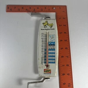 7" Metal Thermometer Kent Poultry Feeds Wind Chill Chart Livestock Farm Decor - Picture 1 of 6
