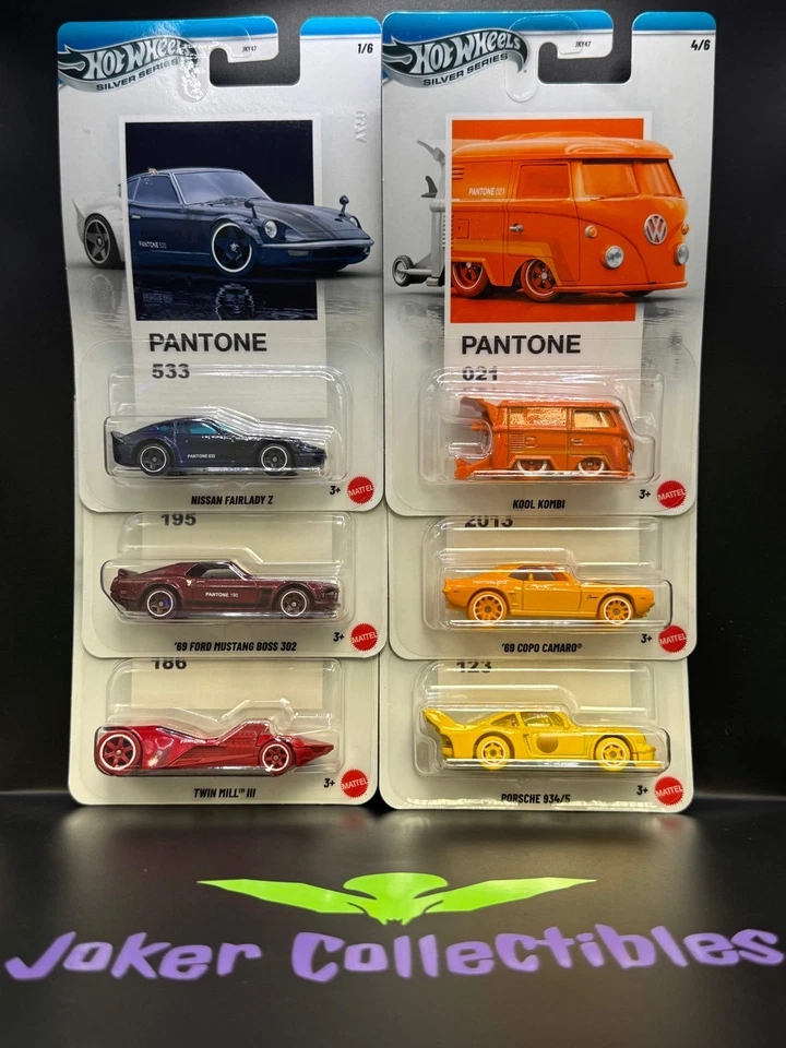 Hot Wheels Silver Series 2026 Pantone Full Set of 6 JKY47-956A - Image 1 of 1