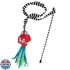 Fat Cat Crawdaddy Cat Wand Stuffed with 100% Organic Catnip Interactive Toy - Picture 1 of 5